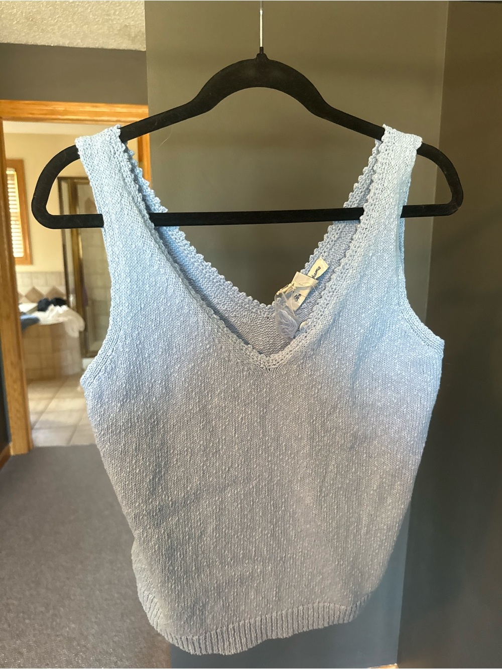 Tommy Bahama Light Blue Knit Tank Top